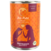 Ekonomicno pakiranje Herrmanns Bio Menu 24 x 400 g - Bio puretina s bio rižom