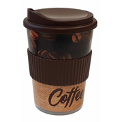Skodelica z nastavkom za pitje 0,25 l, z manšeto, plastika, EKOLINE COFFEE