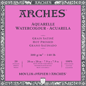 Arches Watercolour Hot Pressed Block Natural White 20 x 20 cm 300 g Skicirka