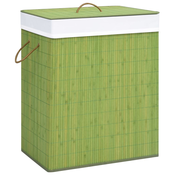 Košara za rublje od bambusa zelena 83 L