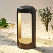 Lucande LED svetilka na podstavku Habsa, 30 cm, antracit, kovina - Sodobni