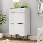 Vidaxl vidaXL MOLDE Omarica za čevlje bela 59,5x35x103 cm masiven bor