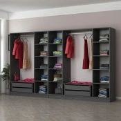 Hanah Home Garderober Kale-4942, 315x190x52 cm, Antracit