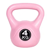 Northix Kettlebell 4 kg za vadbo, dumbbell, žoga z utežmi, fitnes obremenitev, roza, ModernHome