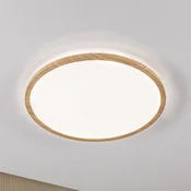 LED-panel Paulmann Atria Shine, premer 42 cm, les, IP44, 4000 K, vklop/izklop - Študija/pisarna - Sodobni - les, bel - Plastika