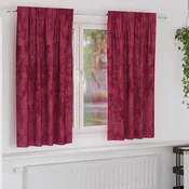 Velvete zavese 2 kos vinsko rdeča 175 x 140 cm Žamet