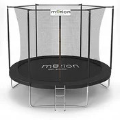 Trampolin z lestvijo in notranjo mrežo 244cm, ČRNA 41090