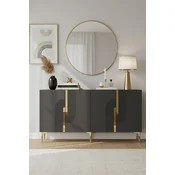 Hanah Home Komoda Meyra 150, Anthracit-zlatna