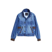 Desigual Prehodna jakna moder denim/rjava