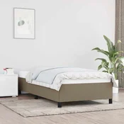 vidaXL Posteljni okvir brez vzmetnice taupe 100x200 cm blago