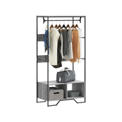 VIDAXL Garderobna omara siva sonoma 90x50x180 cm inženirski les