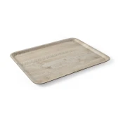 Servirni Pladenj z Lesenim Dizajnom, Nedrseč, 370x530mm