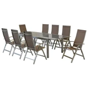 Gardenson Vrtni Set Carrara, 9-Delni, Raztegljiva Miza