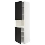 METOD Vis.orm.mikrotal2vrat/policama, bela/Lerhyttan crno bajcovano, 60x60x220 cm
