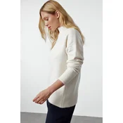 Trendyol Ecru Wool Content Basic Knitted Sweater