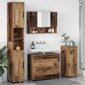 vidaXL Komplet pohištva za kopalnico 4 pcs Star les 30 x 35 x 192 cm