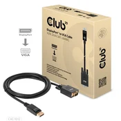 Club 3D kabel - CAC-1012 (DisplayPort na VGA, 2 m, 28 AWG, Full HD 1080p, pozlaceni prikljucci)