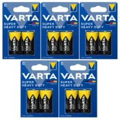 shumee VARTA SHD C cink-ogljikova baterija R14 za uro, radio, budilko, 2 kosa x 5
