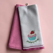Set kuhinjskih krpa 40x60cm Wafle - Cupcake strawberry ( VLK000109-strawcup )