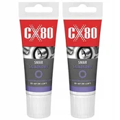 shumee CX80 Brezbarvna silikonska mast za gumo, tesnila za živila, pipe, NSF 40 g x 2