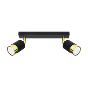 Sollux SL.1070 - Spot svetlo NERO 2xGU10/40W/230V crna/zlatna