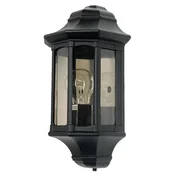 Elstead Lighting Elstead Newbury Zunanja stenska svetilka z 1 lučjo, pol-lamperja, črne barve, IP44, E27, (22099855)