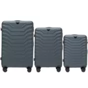 PEA01 PAUN, Set od 3 ABS+ kofera (V, M, S) Wings, TAMNOZELENA