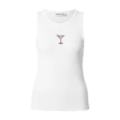 PIECES Top PCMAY temno rjava / bela