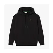 Lacoste OVERSIZED FLEECE HOODIE Črna