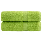 Vidaxl Premium brisače za roke SOLUND 2 kosa jabolčno zelene 50x100 cm 600 g/m2