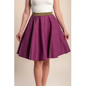 Plus size bombažno krilo, vijola