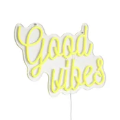 Neonska stenska svetilka rumena vklj. LED - Good Vibes