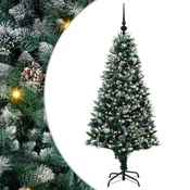 Vidaxl Umestno božično drevo Zelena 150 cm PVC, jeklo in plastika