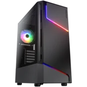 COUGAR | MX360 RGB | PC Case | Mid Tower/Metal Front Panel with ARGB strips/1 x ARGB Fan/TG Left Panel - CGR-5CC6G-RGB