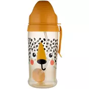 Šalica protiv prolijevanja sa slamkom Canpol - BabiesBoo, 350 ml, narancasta