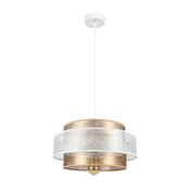 Luster na sajli GABI 1xE27/60W/230V zlatna/bela prečnik 40 cm
