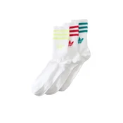 ADIDAS ORIGINALS Nogavice 3 STRIPES CREW SOCKS 3 pastelno rumena/žad/rdeča/bela