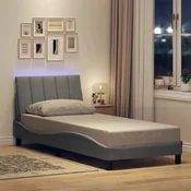 shumee vidaXL Posteljni okvir brez vzmetnice svetlo siv 80x200 cm oblazinjen s blagom