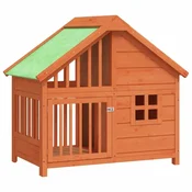 Vidaxl Pasja uta siva 96x60,5x87 cm trdna borovina