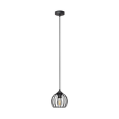 Luster na sajli MERCURE 1xE27/15W/230V O 16 cm crne boje