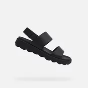 Black mens sandals Geox Spherica EC6 - Mens