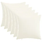 vidaXL Prevleka za blazino 6 kos HEERLEN Bela 40 x 40 cm Blago