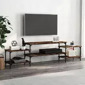 TV ormarić boja dimljenog hrasta 197x35x52 cm konstruirano drvo
