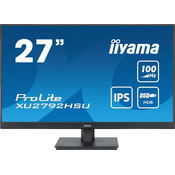 IIYAMA XU2792HSU-B6 27inch ETE IPS-panel 1920x1080 100Hz 250cd/m Speakers HDMI DisplayPort 0.4ms MPRT FreeSync USB-HUB