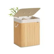 Songmics Košara za perilo 50x40x61 cm naravna