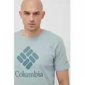 Sportska majica kratkih rukava Columbia Pacific Crossing II boja: tirkizna, s tiskom