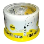 Maxell MAXELL CD-R 700MB 52X TISKALNI FF BREZ ID-ja CAKE*50 624006.40.CN