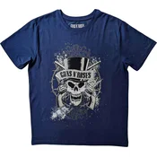 Guns N Roses Faded Skull Blue L Majica