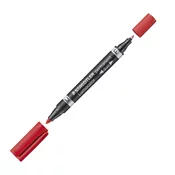 STAEDTLER flomastri Lumocolor Duo 348, rdeč 10 kosov