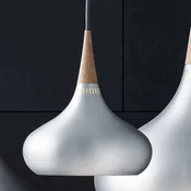 FRITZ HANSEN Orient P1 nihalo aluminij/oak O 22,5 cm - Dnevna soba/jedilnica - Dizajn - brušeni aluminij, hrast - Kovina
